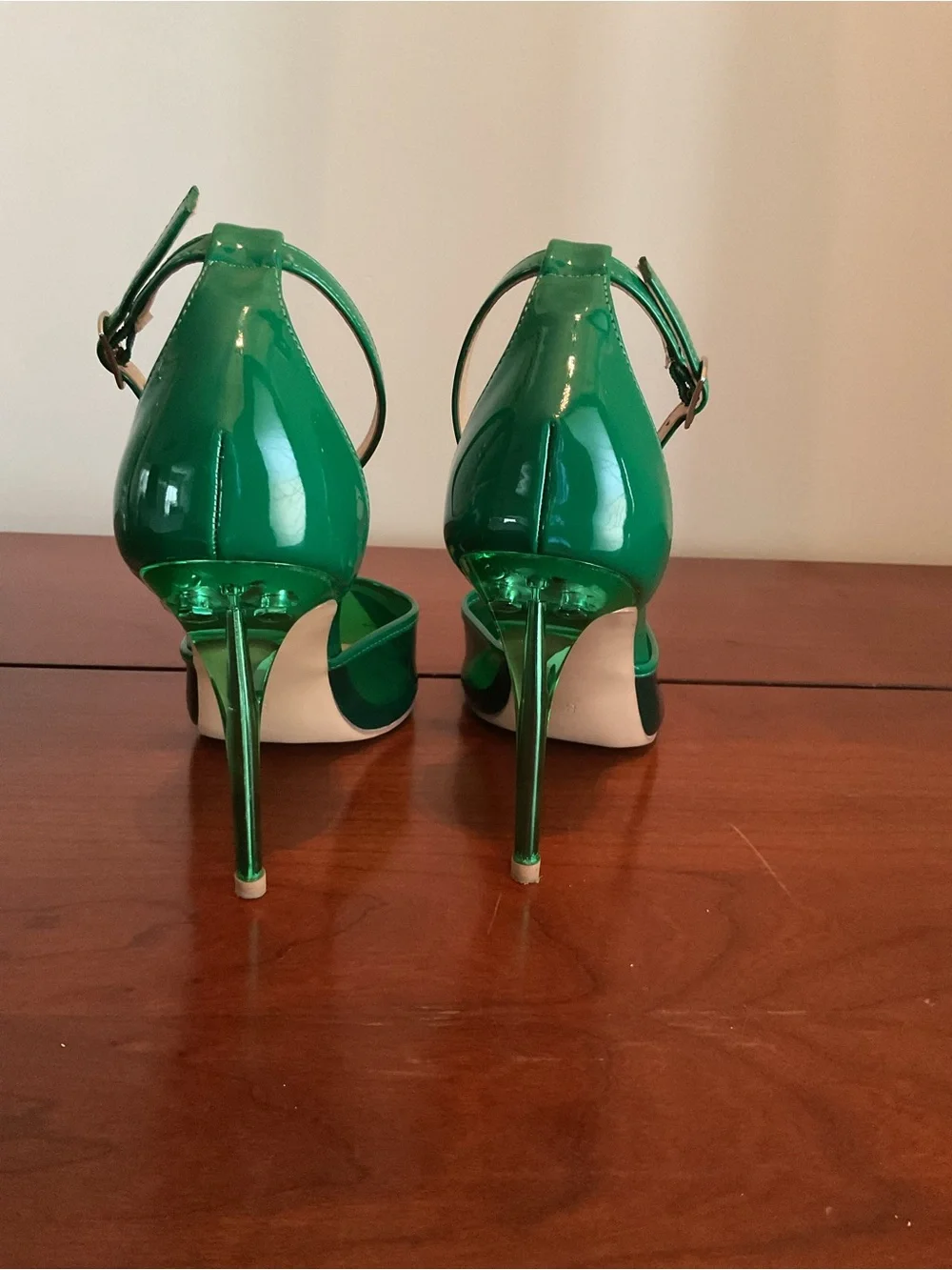 Steve Madden Emerald Patent Pointed-Toe Ankle-Strap Heels
